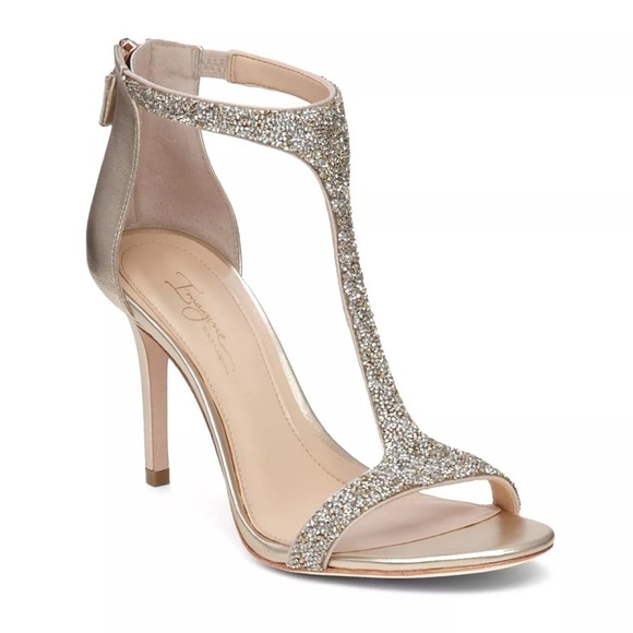 Imagine Vince Camuto Glitter T-Strap Heels - Size 8 - Picture 1 of 8